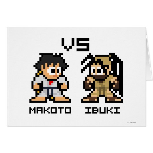 8bit Makoto VS Ibuki Cards (Front Horizontal)