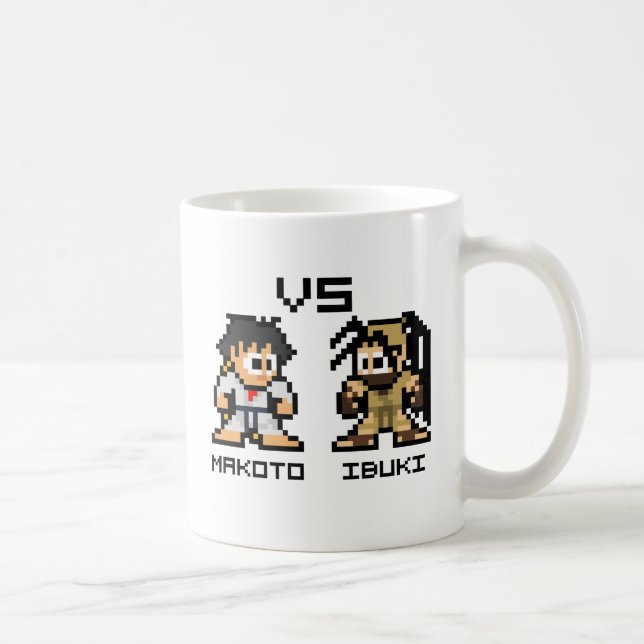 8bit Makoto VS Ibuki Coffee Mug (Right)