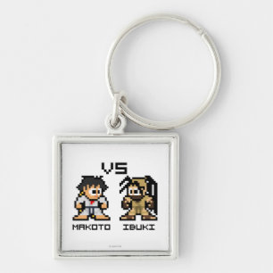 8bit Makoto VS Ibuki Keychain