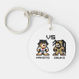 8bit Makoto VS Ibuki Keychain