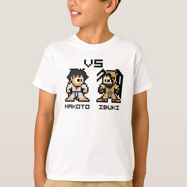 8bit Makoto VS Ibuki T-Shirt (Front)