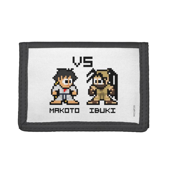 8bit Makoto VS Ibuki Trifold Wallet (Front)
