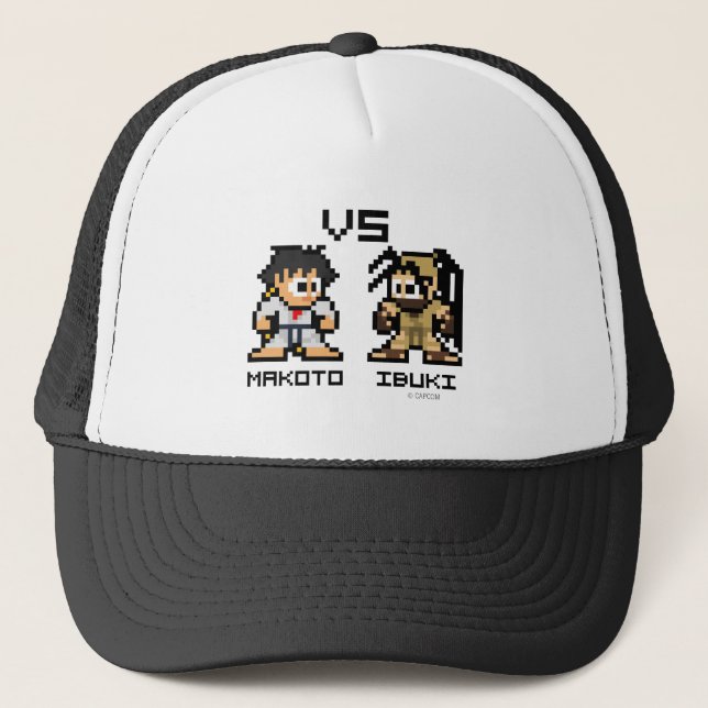 8bit Makoto VS Ibuki Trucker Hat (Front)