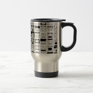 8bit Pixel Characters design Travel Mug