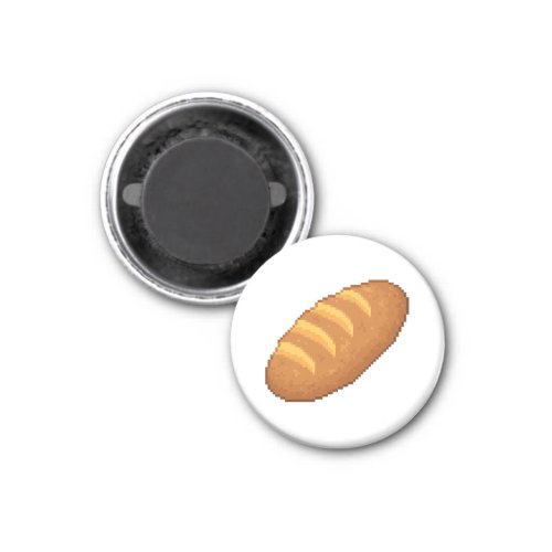 8Bit Retro Pixel Loaf of Bread Magnet