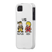 8bit Rufus VS Ken Case-Mate iPhone Case (Back Left)