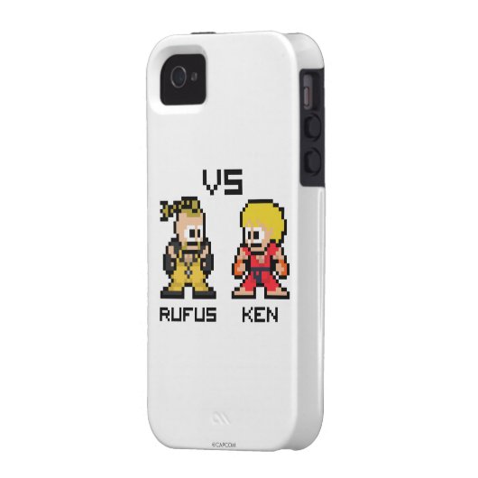 8bit Rufus VS Ken Case-Mate iPhone Case (Back Left)