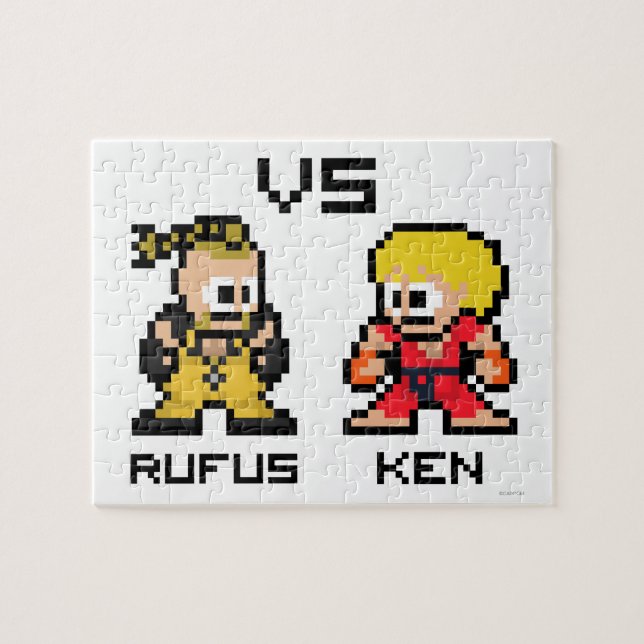 8bit Rufus VS Ken Jigsaw Puzzle (Horizontal)