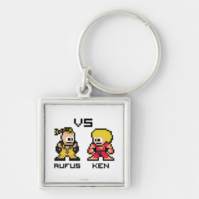 8bit Rufus VS Ken Keychain (Front)