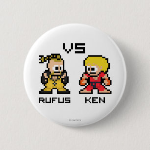 8bit Rufus VS Ken Pinback Button