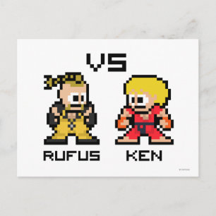 8bit Rufus VS Ken Postcard