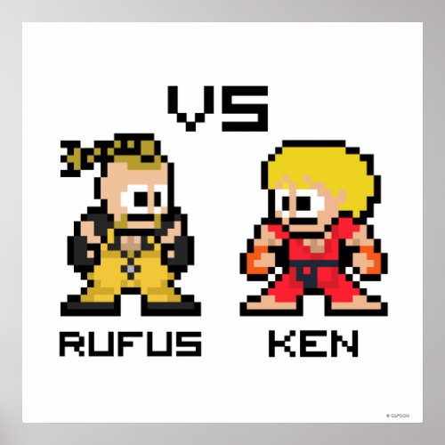 8bit Rufus VS Ken Poster