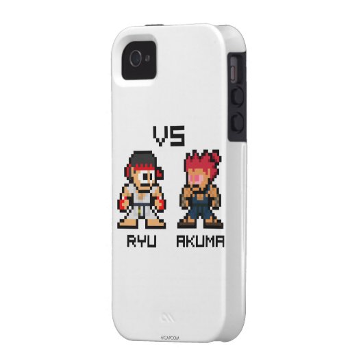 8bit Ryu VS Akuma Case-Mate iPhone Case (Back Left)