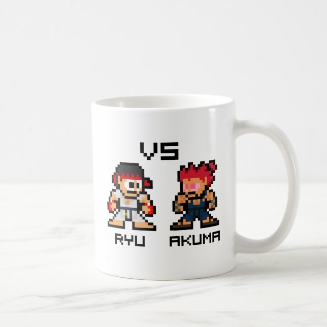8bit Ryu VS Akuma Coffee Mug (Right)