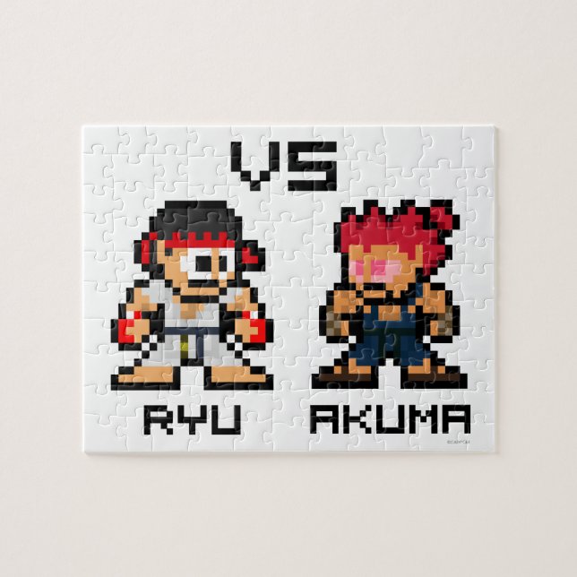 8bit Ryu VS Akuma Jigsaw Puzzle (Horizontal)