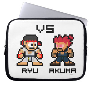 8bit Ryu VS Akuma Laptop Sleeve