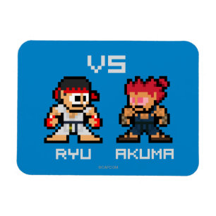 8bit Ryu VS Akuma Magnet