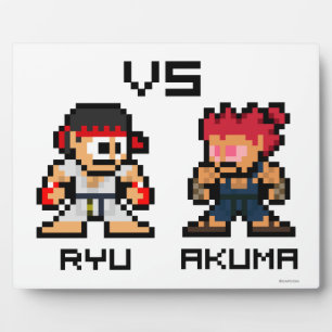 8bit Ryu VS Akuma Plaque