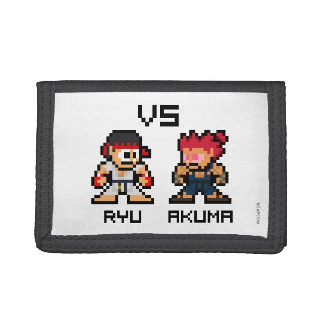 8bit Ryu VS Akuma Trifold Wallet (Front)