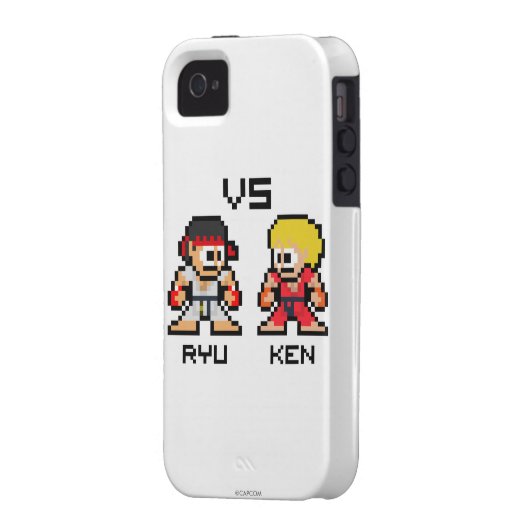 8bit Ryu VS Ken Case-Mate iPhone Case (Back Left)