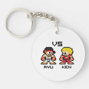 8bit Ryu VS Ken Keychain