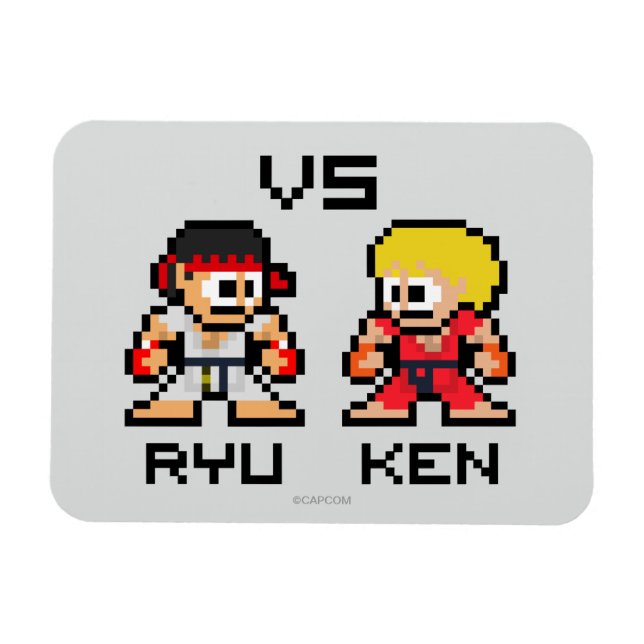 8bit Ryu VS Ken Magnet (Horizontal)
