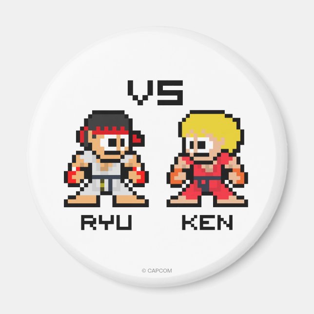 8bit Ryu VS Ken Magnet (Front)