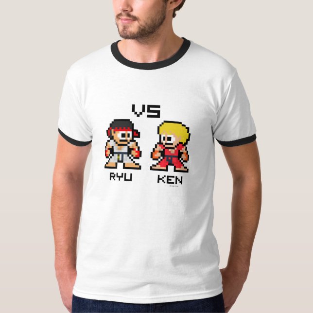 8bit Ryu VS Ken T-Shirt (Front)
