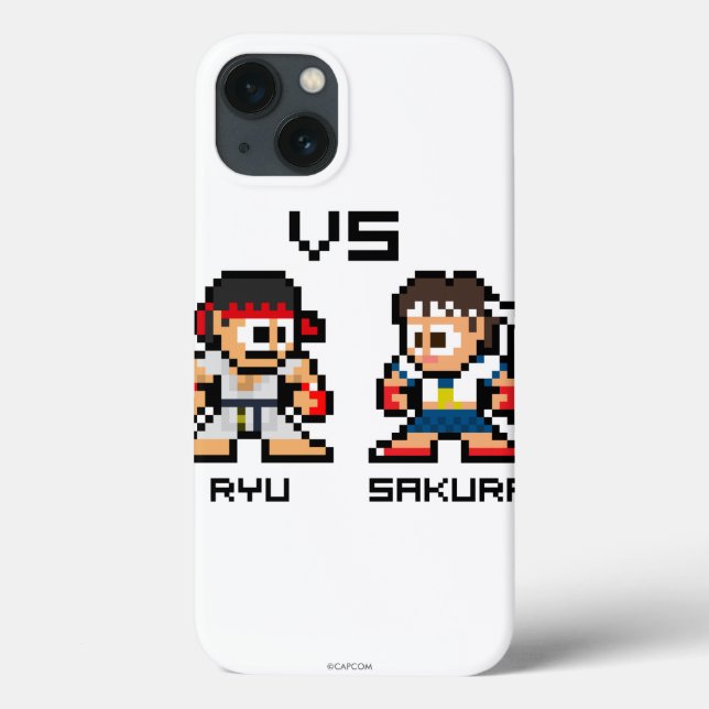 8bit Ryu VS Sakura Case-Mate iPhone Case (Back)