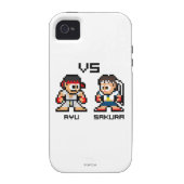8bit Ryu VS Sakura Case-Mate iPhone Case (Back)