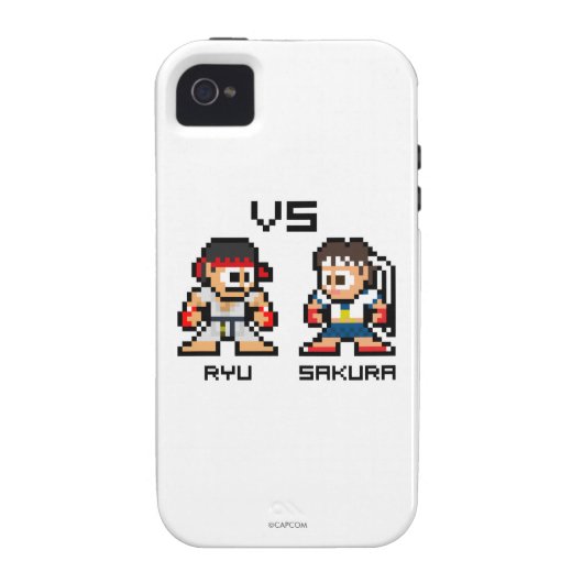 8bit Ryu VS Sakura Case-Mate iPhone Case (Back)
