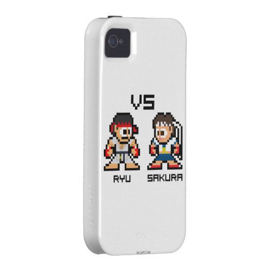 8bit Ryu VS Sakura Case-Mate iPhone Case (Back/Right)