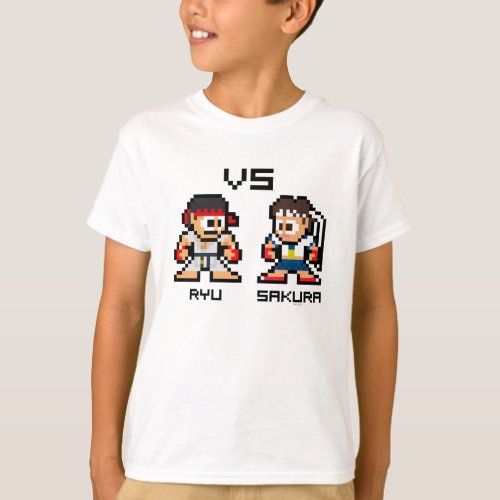 8bit Ryu VS Sakura T_Shirt