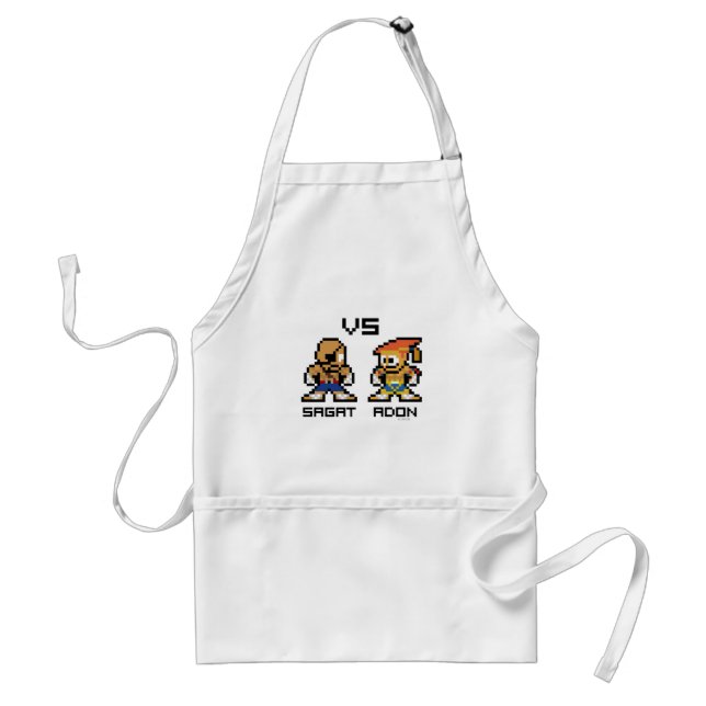 8bit Sagat VS Adon Adult Apron (Front)
