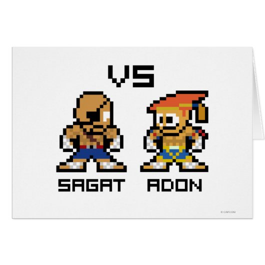 8bit Sagat VS Adon Cards (Front Horizontal)