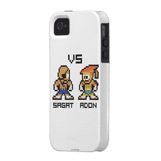 8bit Sagat VS Adon Case-Mate iPhone Case (Back Left)