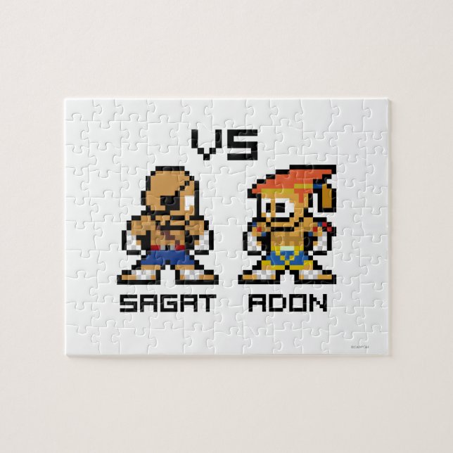 8bit Sagat VS Adon Jigsaw Puzzle (Horizontal)
