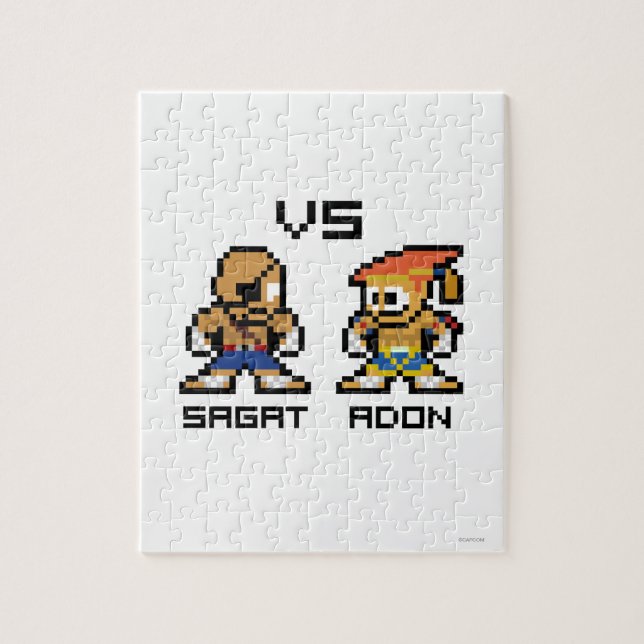 8bit Sagat VS Adon Jigsaw Puzzle (Vertical)