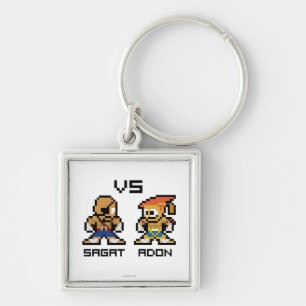 8bit Sagat VS Adon Keychain