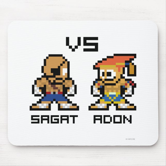 8bit Sagat VS Adon Mouse Pad (Front)