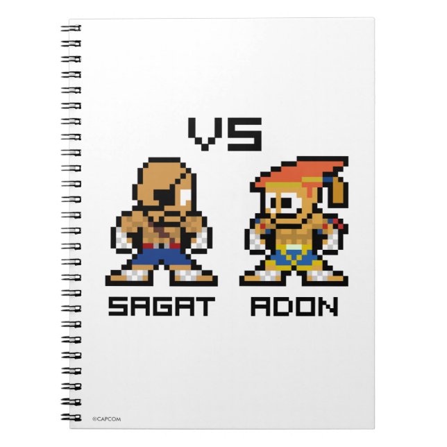 8bit Sagat VS Adon Notebook (Front)