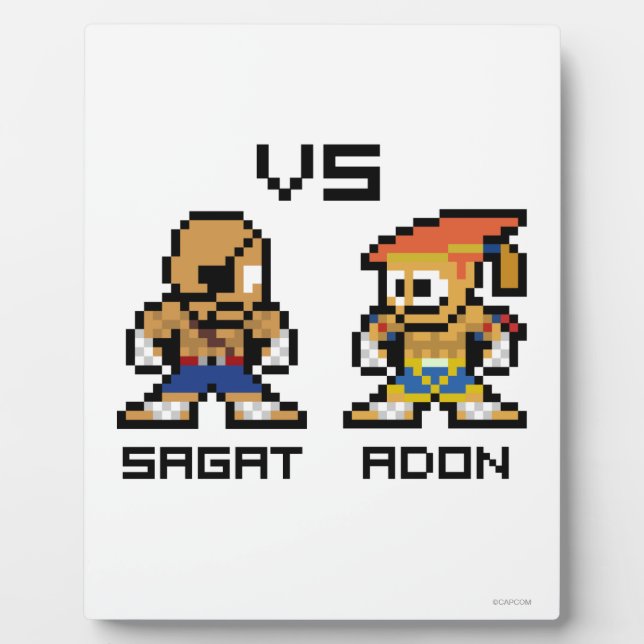 8bit Sagat VS Adon Plaque (Front)
