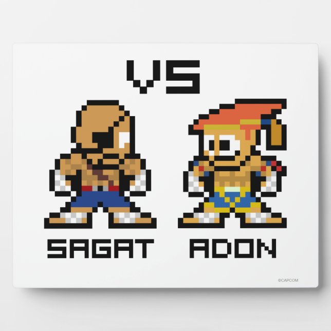 8bit Sagat VS Adon Plaque (Front)