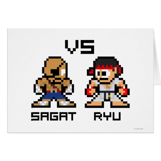 8bit Sagat VS Ryu Cards (Front Horizontal)