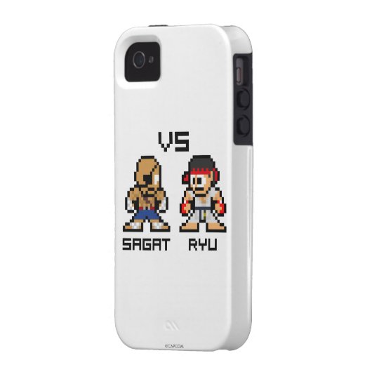 8bit Sagat VS Ryu Case-Mate iPhone Case (Back Left)