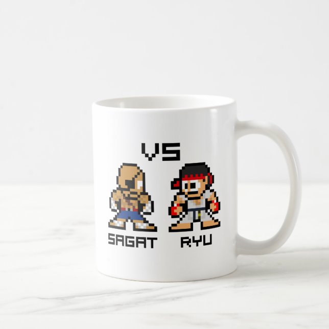 8bit Sagat VS Ryu Coffee Mug (Right)