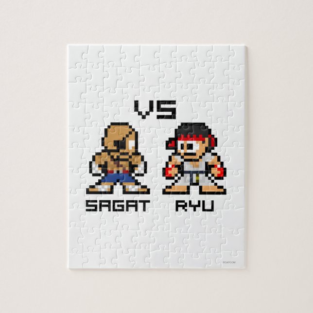 8bit Sagat VS Ryu Jigsaw Puzzle (Vertical)