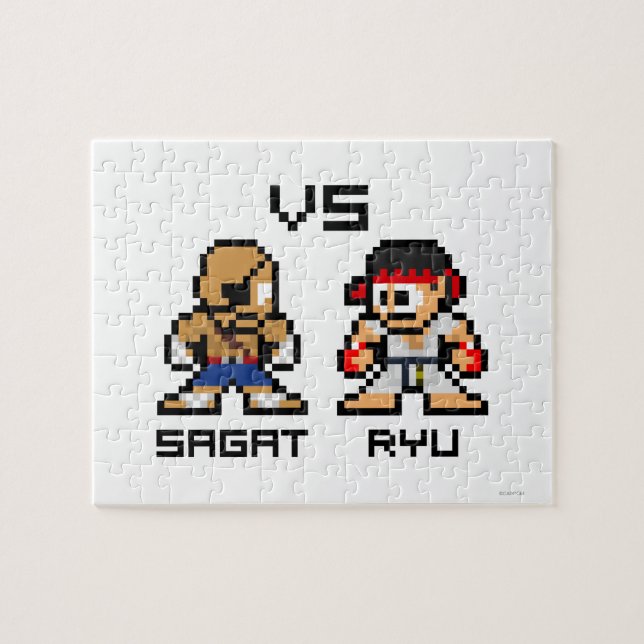 8bit Sagat VS Ryu Jigsaw Puzzle (Horizontal)