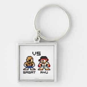 8bit Sagat VS Ryu Keychain