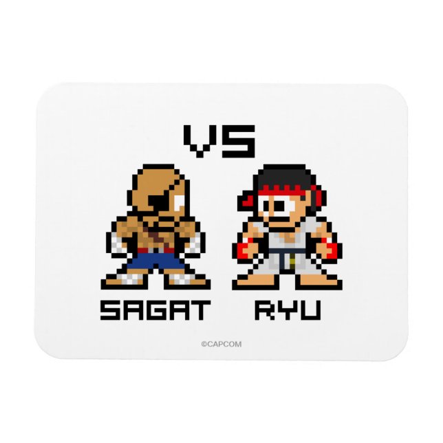 8bit Sagat VS Ryu Magnet (Horizontal)